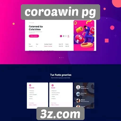Usabilidade e design do site coroawin pg