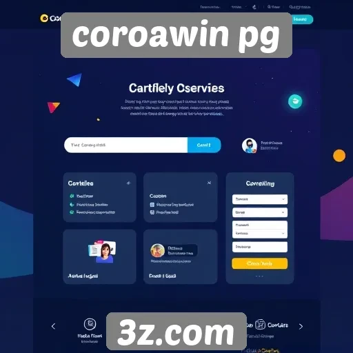 Interface do usuário no site Coroawin PG